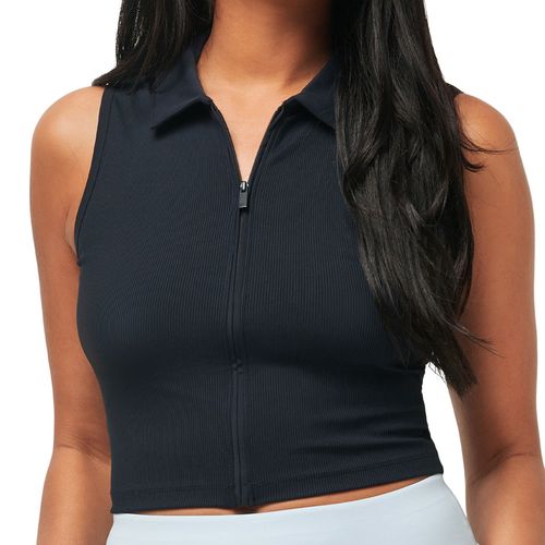 TravisMathew Women's Midline Moveknit Sleeveless Full Zip Polo