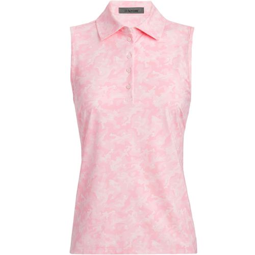 G/FORE Women's Icon Camo Silky Tech Nylon Sleeveless Polo