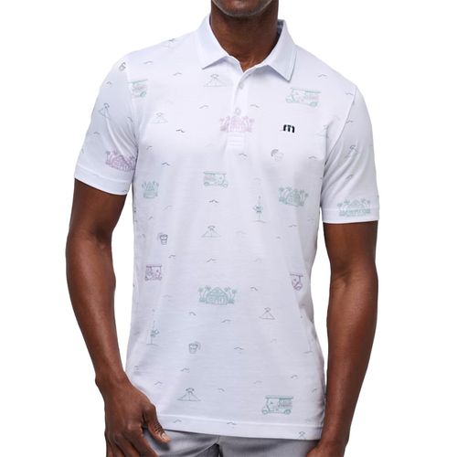 TravisMathew Men's Tiki Mapes Print Polo