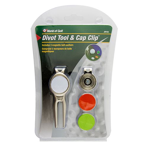 JEF World of Golf Divot Tool and Cap Clip