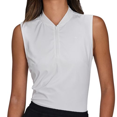 Bad Birdie Women's Sleeveless 1/4 Zip Blade Collar Polo