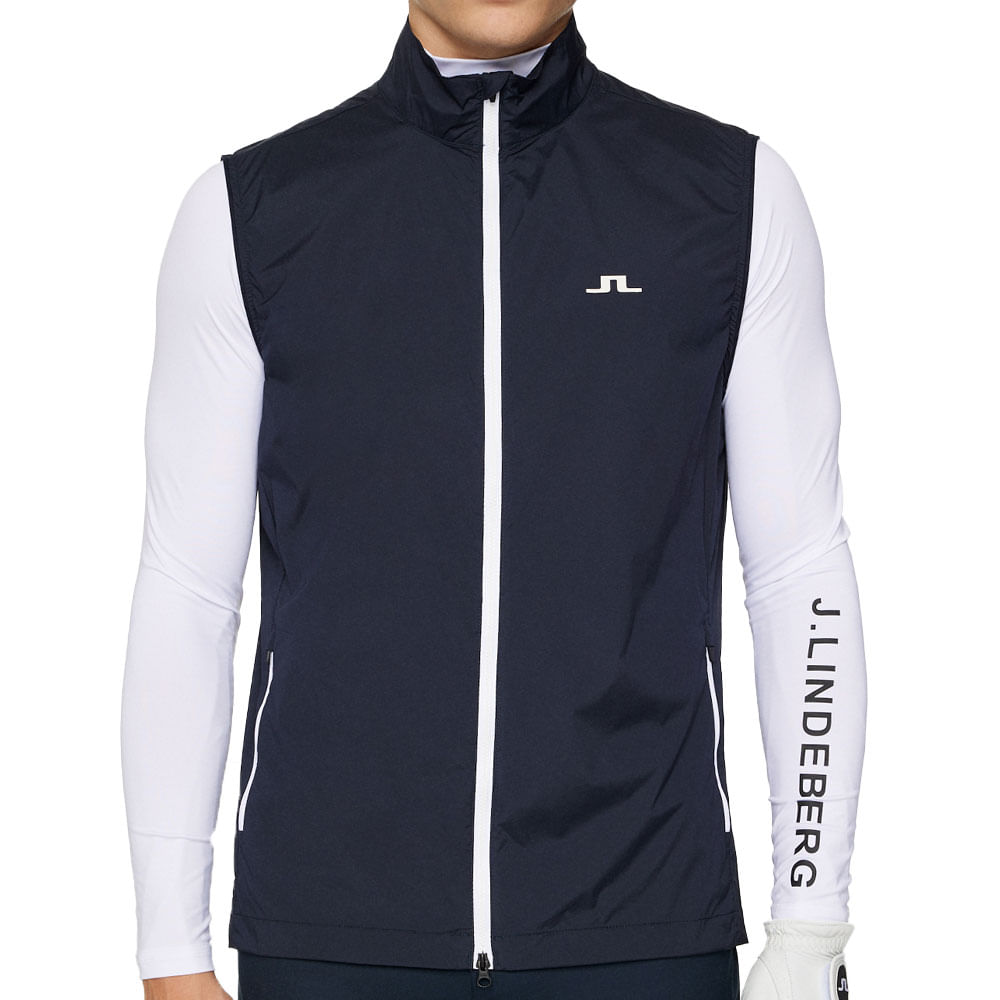 J. Lindeberg Men's Aerial Print Hooded 1/4 Zip Fleece Jacket
