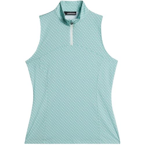 J. Lindeberg Women's Tiana Print Sleeveless 1/4 Zip Top