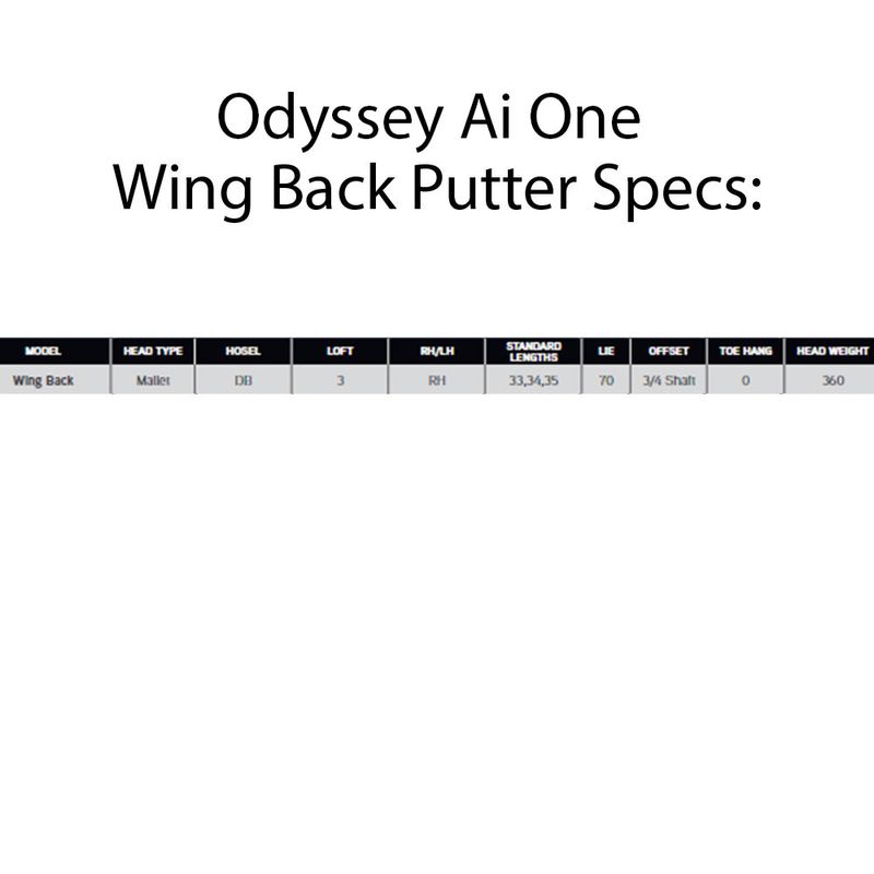 Odyssey Ai-ONE Wing Back Putter - Worldwide Golf Shops Odyssey Ai-ONE Wing Back Putter - Worldwide Golf Shops