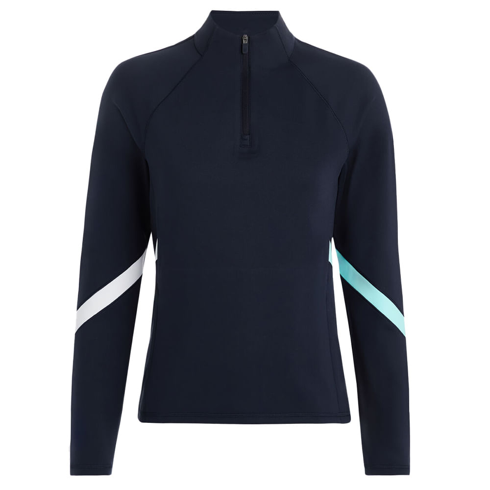 G/FORE Women's Stamped Floral Tech Jersey Ruched 1/4 Zip