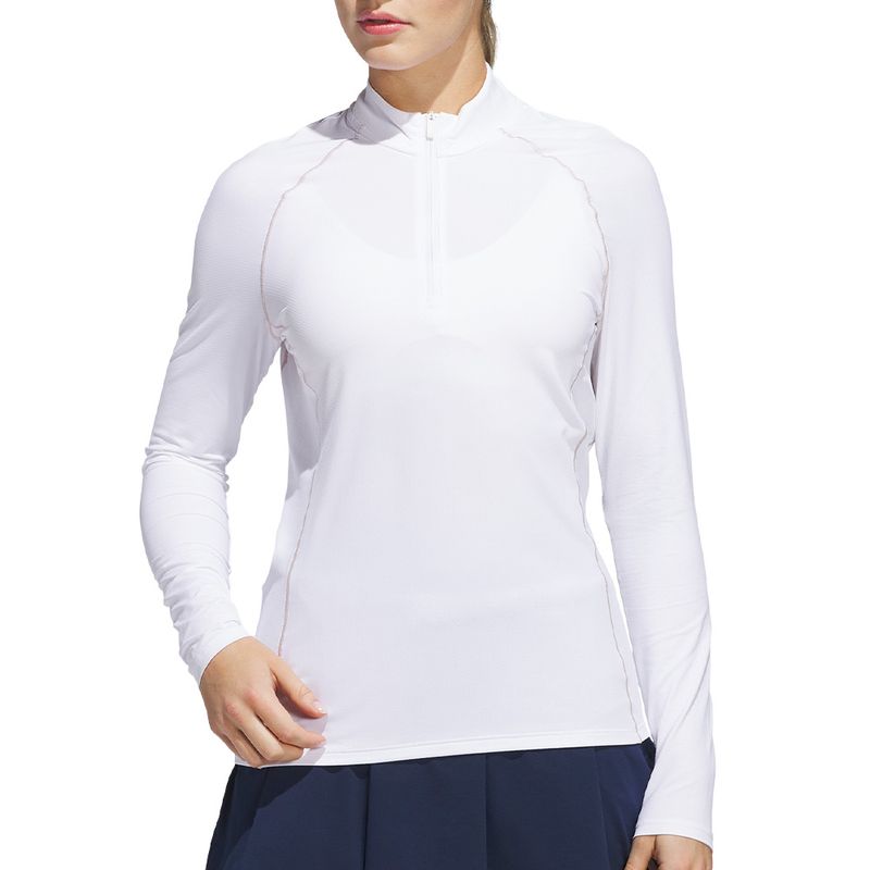 adidas Women's Ultimate365 Solid 1/4 Zip Mock Neck Pullover