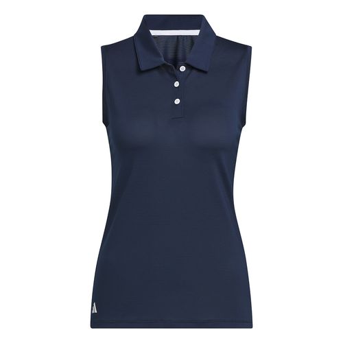 adidas Women's Solid Ottoman Sleeveless Polo
