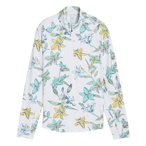 PUMA Women's YouV Lily Floral 1/4 Zip Pullover