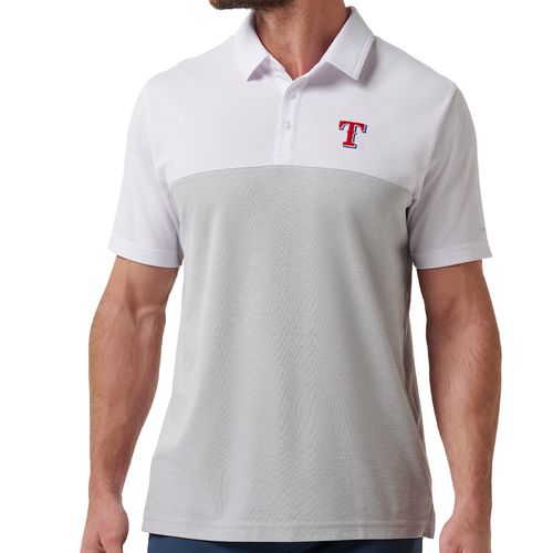 TravisMathew Men's Home Run Leader Polo - Texas Rangers
