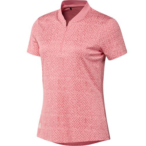adidas Women's Ultimate365 Jacquard 1/4 Zip Blade Collar Polo