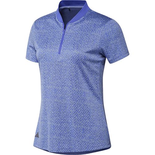 adidas Women's Ultimate365 Jacquard 1/4 Zip Blade Collar Polo