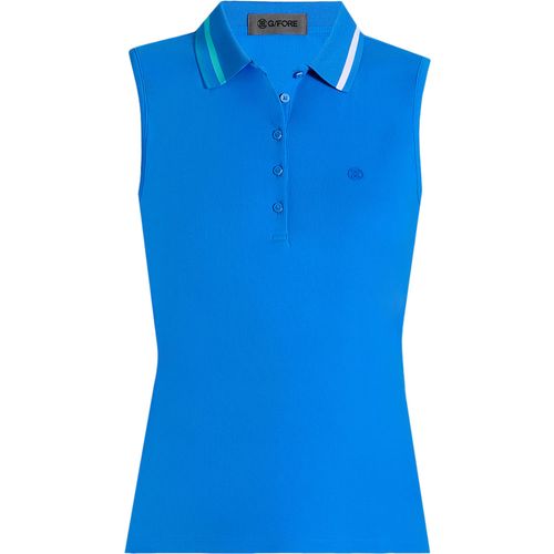 G/FORE Women's Ribbed Tech Nylon Sleeveless Polo