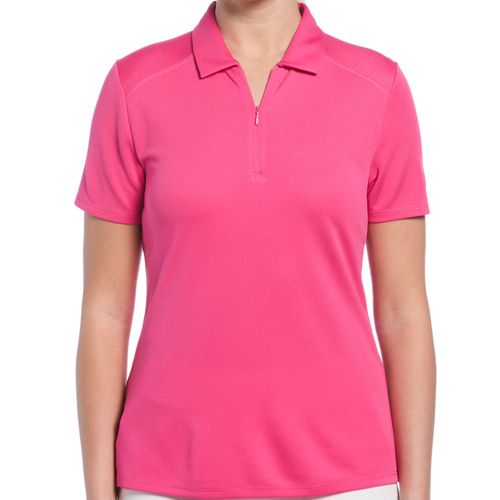 Ben Hogan Women's Ventilation Solid 1/4 Zip Polo