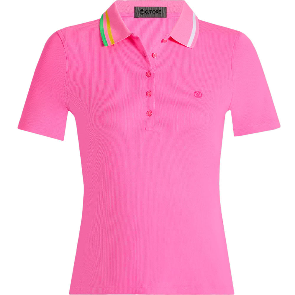 G/FORE Women's Ribbed Tech Nylon Long Sleeve Polo
