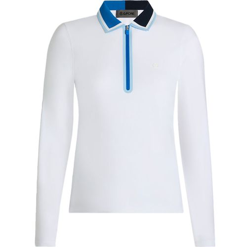 G/FORE Women's Silky Tech Nylon Long Sleeve 1/4 Zip Polo
