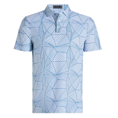 G/FORE Men's Geometric Tech Pique Polo