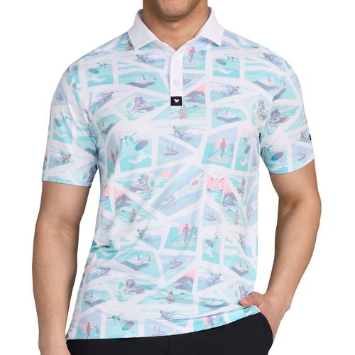 Bad Birdie Men's White Caps Welcome Polo