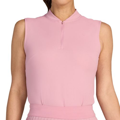 Bad Birdie Women's Sleeveless 1/4 Zip Blade Collar Polo