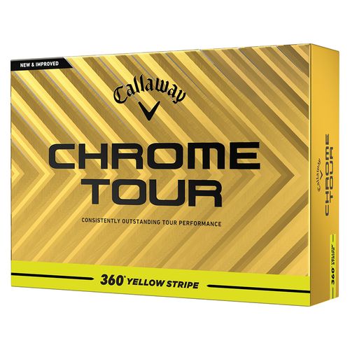 Callaway Chrome Tour 360 Yellow Stripe Golf Balls