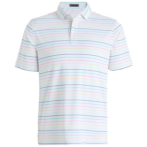 G/FORE Men's Multi Stripe Tech Pique Performance Polo
