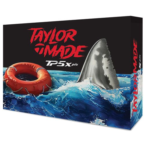 TaylorMade Limited Edition TP5x Pix 3.0 Golf Balls - Sharks