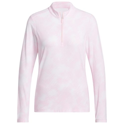 adidas Women's Ultimate365 Printed Long Sleeve 1/4 Zip Mock Neck Top