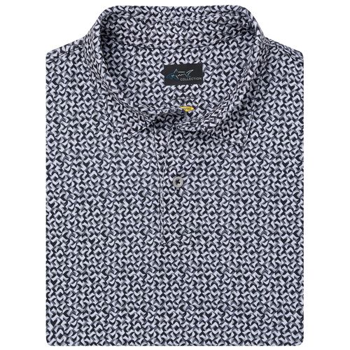 Greg Norman Men's Great White Mosiac Stitch Polo
