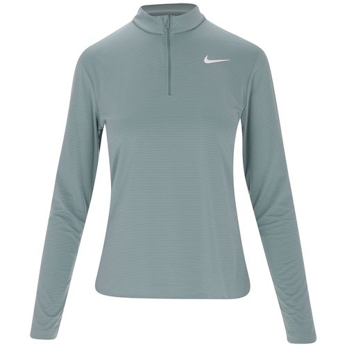 Nike Women's Dri-FIT UV Protection Long Sleeve 1/4 Zip Mock Neck Top