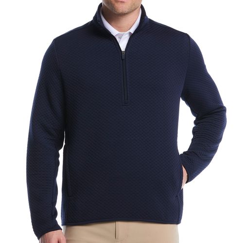 Ben Hogan Men's Textured 1/4 Zip Mock Neck Pullover