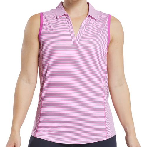 FootJoy Women's Stripe Open Placket Sleeveless Polo