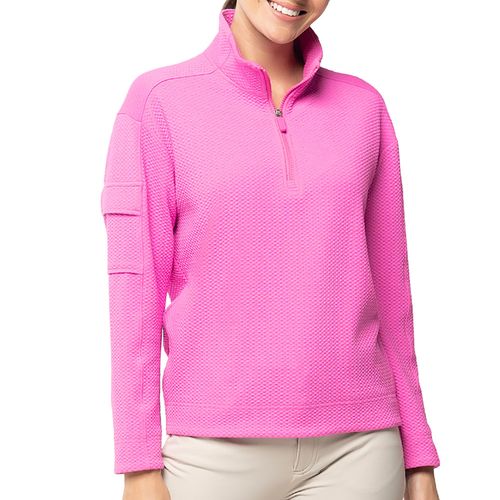 IBKUL Women's Long Sleeve Mock Neck Top - Popcorn Stitch