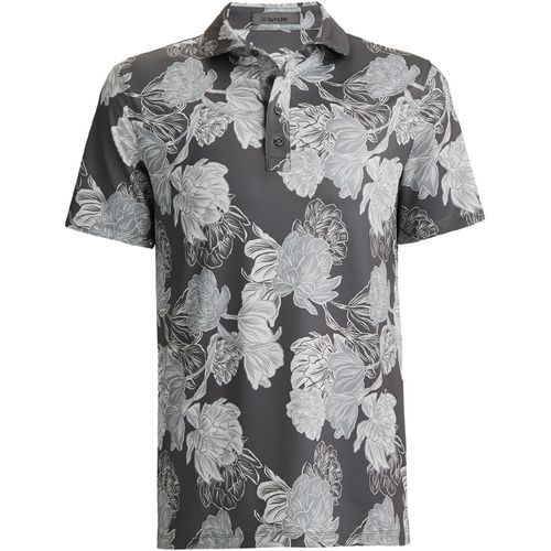 G/FORE Men's Stamped Floral Tech Jersey Polo