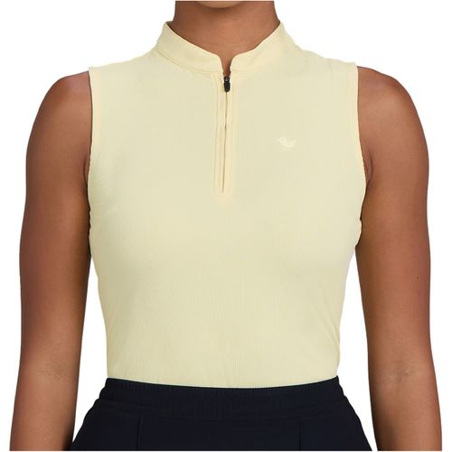 Bad Birdie Women's Azalea Sleeveless 1/4 Zip Blade Collar Polo