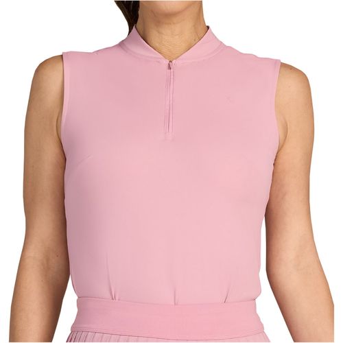 Bad Birdie Women's Sleeveless 1/4 Zip Blade Collar Polo