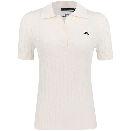 J.Lindeberg Women's Kinsley Cable Knit Wool Polo
