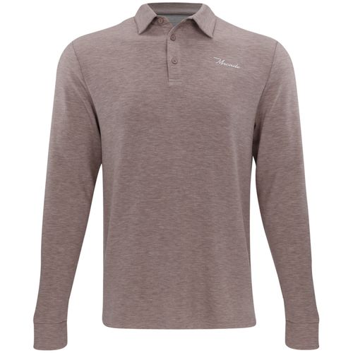 Macade Men's Weave Brushed Long Sleeve Polo