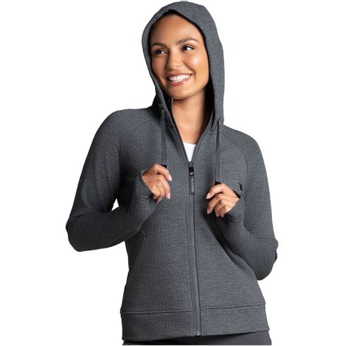 IBKUL Women's Full Zip Hoodie - Popcorn Stitch