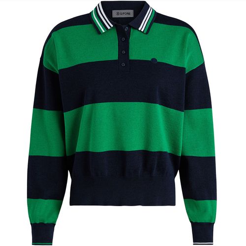 G/FORE Women's Happy G's Merino Wool Rugby Polo Sweater