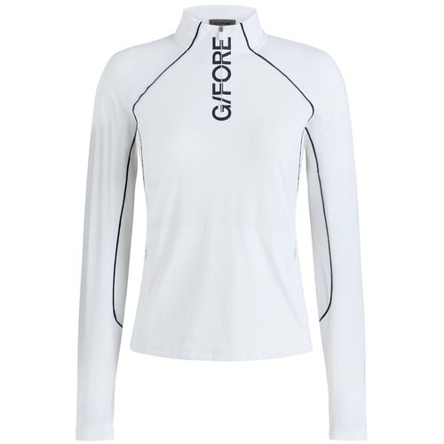 G/FORE Women's Contrast Mesh Silky Tech Nylon 1/4 Zip Pullover