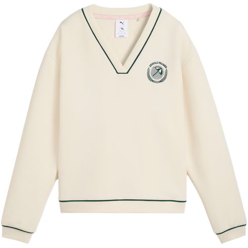 PUMA x Arnold Palmer Women's Cloudspun Fleece V-Neck Sweater