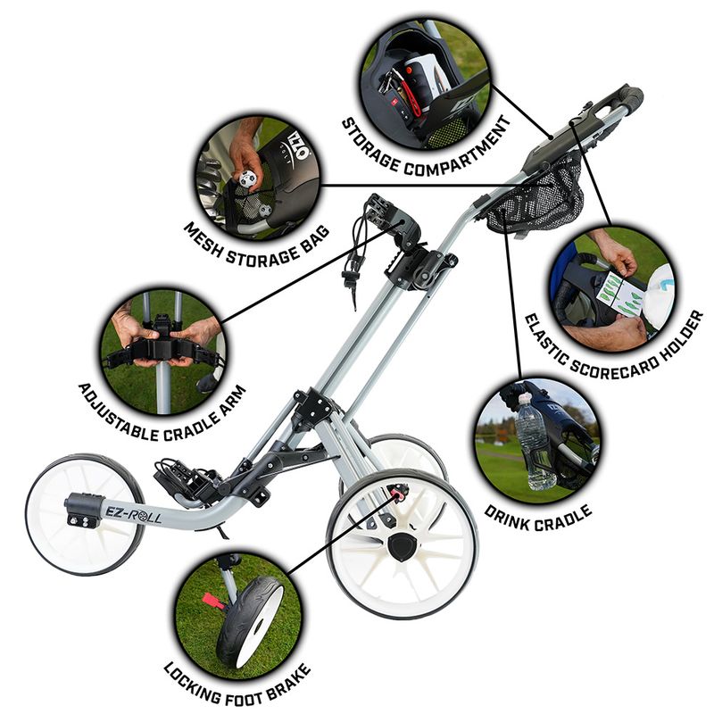 Izzo EZ-Roll Push Cart - Thumbnail 4