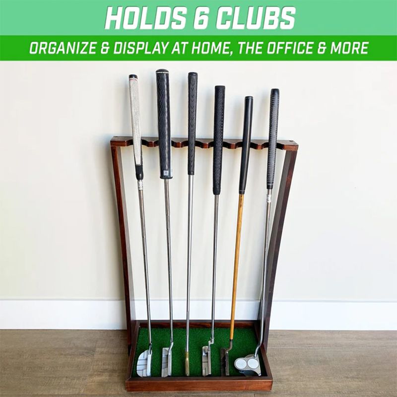 GoSports Wooden Golf Putter Stand - Thumbnail 2