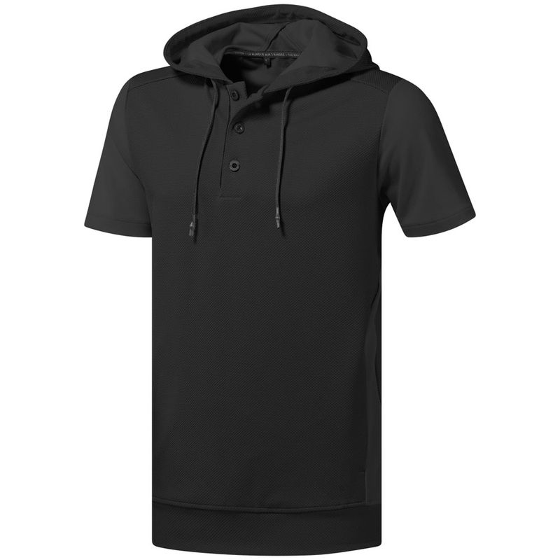 gray short sleeve hoodie