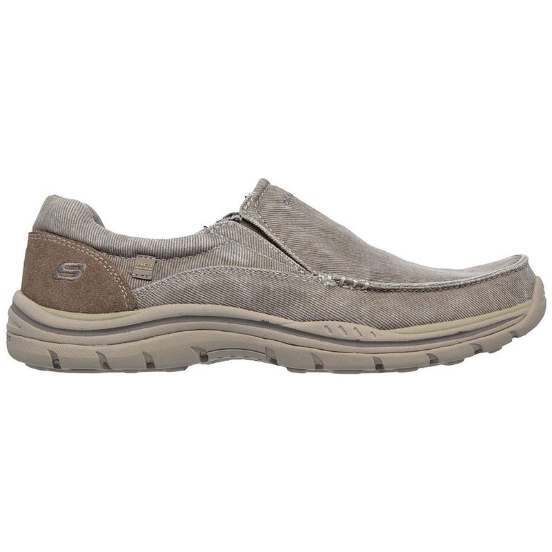 skechers men's slip on canvas shoes