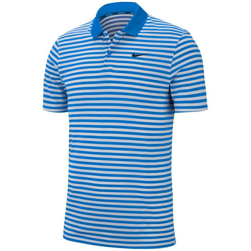 nike men's striped dry victory golf polo