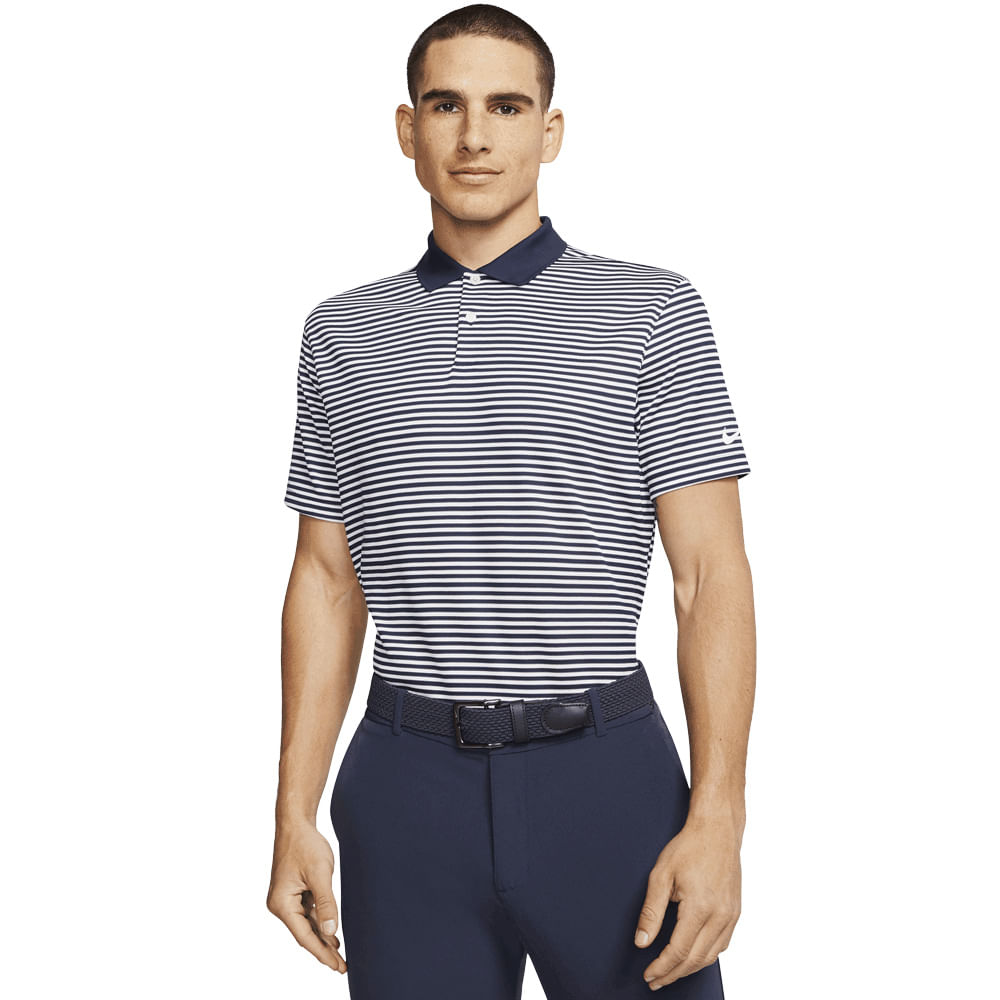 striped nike golf polo