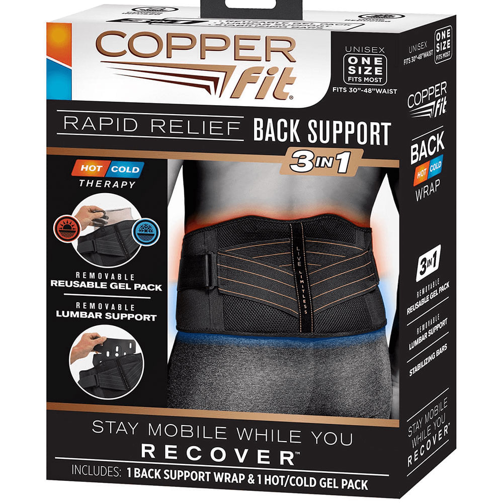 Copper Fit, Other, Sale New Copper Fit Rapid Relief 3 In Back Support  Fits 348 Waist Osfm