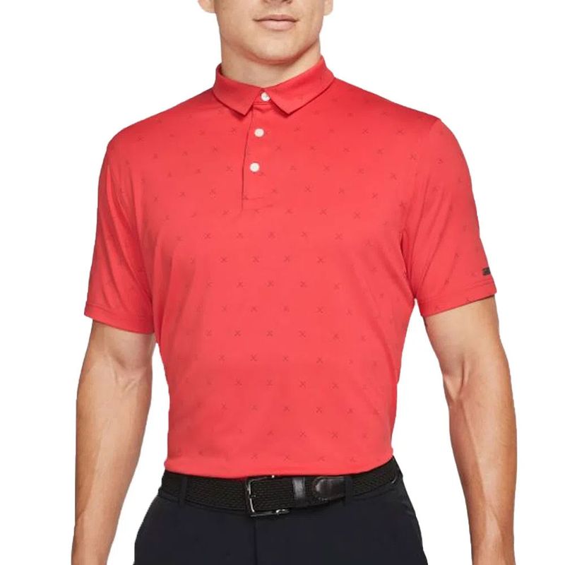 Nike Men s Dri Fit Player Printed Golf Polo XXL Red