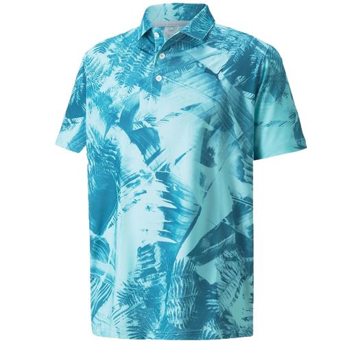 PUMA Men's MATTR Palm Leaves Golf Polo