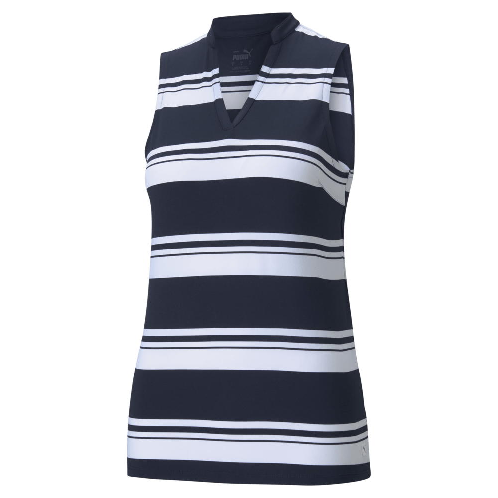 PUMA Women's CLOUDSPUN Valley Stripe Sleeveless Polo - Worldwide Golf Shops